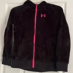Under Armour- Zip-up, plush, hoodie. Youth Med.